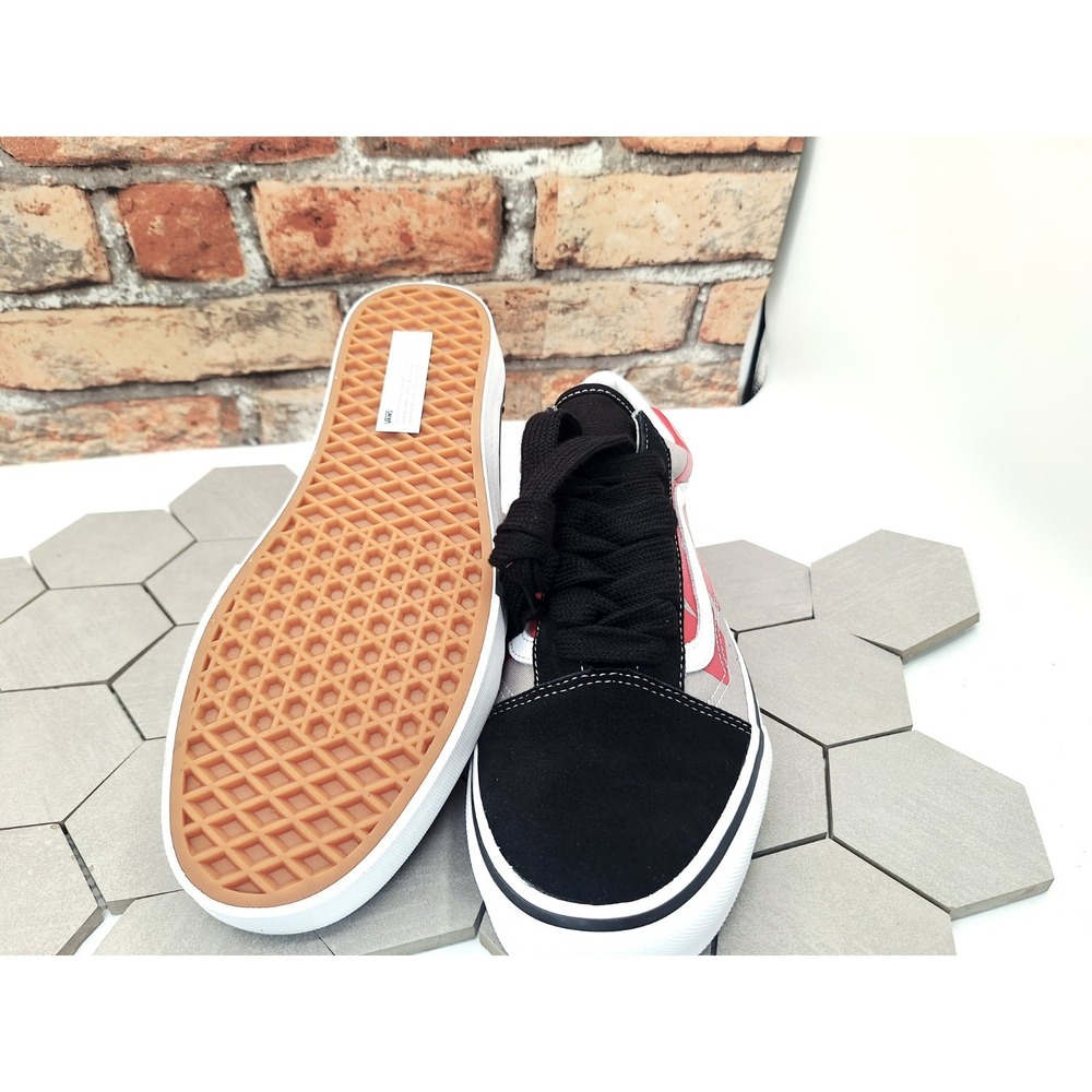Vans Old Skool Jumbo Logo Black Red White Suede Sneaker Men Sz 11.5 New Rare - Picture 5 of 9